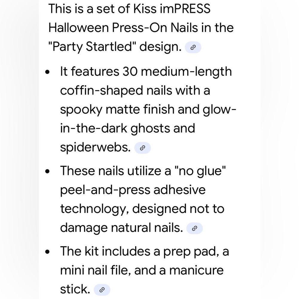 KISS imPRESS Spooky Cartoon Press Nails Purple Black White 26534 Party Startled - Picture 2 of 6